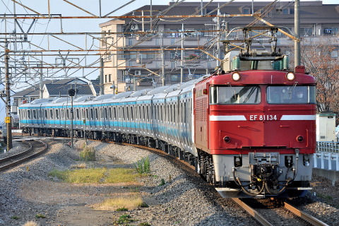 【JR東】E233系ウラ179編成 配給輸送を行田駅で撮影した写真