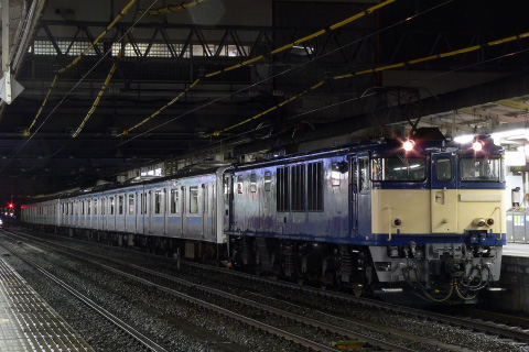 【JR東】209系ウラ6+53編成 一ノ関疎開配給輸送を甲府駅で撮影した写真
