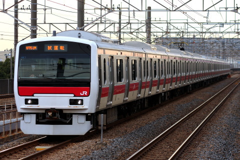 【JR東】E331系ケヨAK1編成 試運転を新習志野駅で撮影した写真