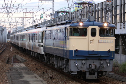 【JR西】12系『あすか』使用 団体臨時列車を塚本駅で撮影した写真