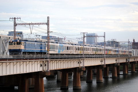 【JR西】12系『あすか』使用 団体臨時列車を新大阪～大阪で撮影した写真