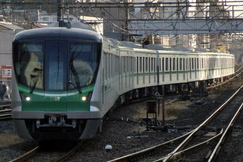 【メトロ】16000系16101F 常磐緩行線内試運転を松戸駅で撮影した写真