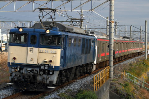【JR東】205系ケヨ3編成4両 配給輸送を吉川駅で撮影した写真