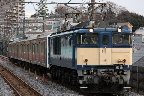 【JR東】205系ケヨ3編成4両 配給輸送を新松戸駅で撮影した写真