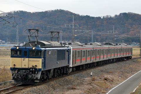 【JR東】205系ケヨ3編成4両 配給輸送（2日目）を大平下～岩舟で撮影した写真