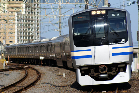 【JR東】E217系Y36編成 疎開回送を国府津駅で撮影した写真