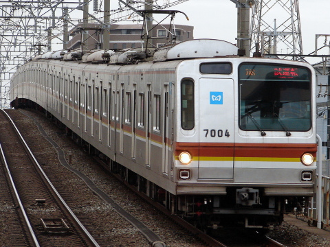 【メトロ】7000系7104F 試運転を和光市駅で撮影した写真