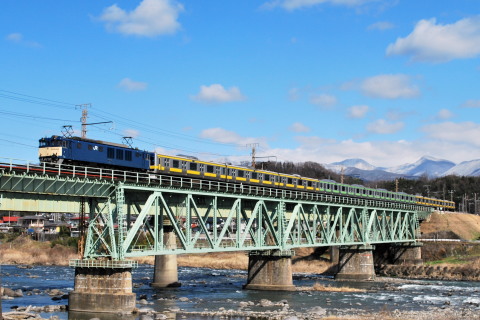 【JR東】山手線用サハE231-600・4600 配給輸送を敷島～渋川で撮影した写真