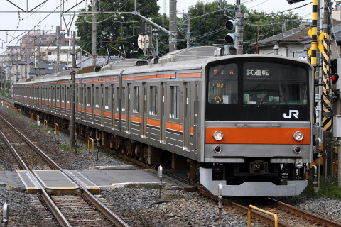 【JR東】205系M2編成 試運転を土呂駅で撮影した写真