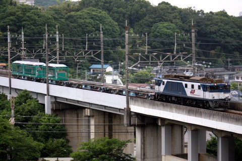 【JR貨】エスカレーター輸送列車運転を府中本町～梶ヶ谷(タ)間で撮影した写真