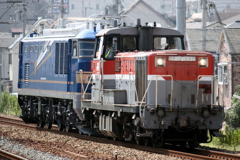 【JR東】EF510-512 甲種輸送を甲子園口駅で撮影した写真