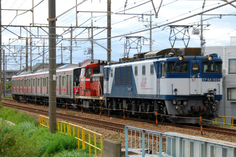 【富士急】6000系3両 甲種輸送を東所沢～新秋津で撮影した写真