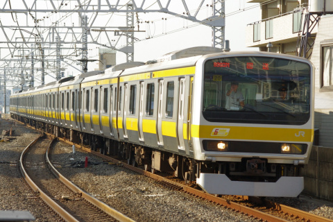 【JR東】E231系ミツ38編成使用 乗務員訓練（25日）を市川駅で撮影した写真