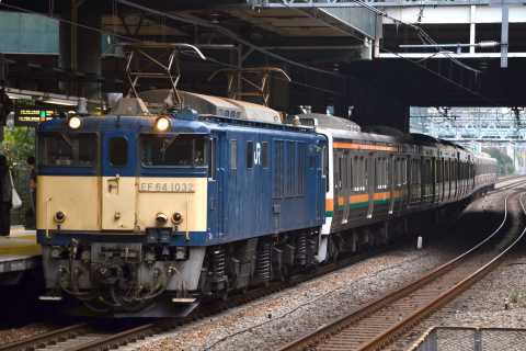 【JR東】211系チタN60編成＋N61編成 配給輸送を恵比寿駅で撮影した写真