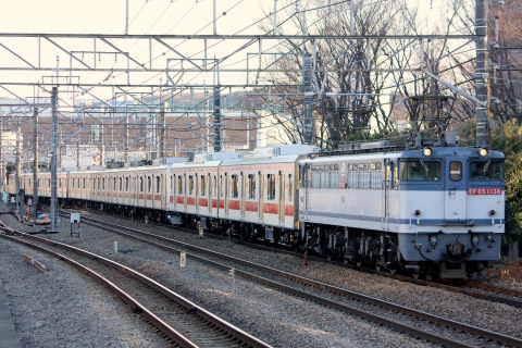 【東急】5050系10両 甲種輸送を府中本町駅で撮影した写真