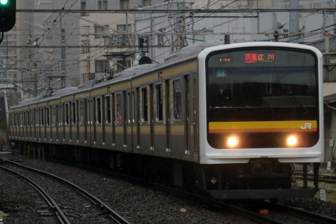 【JR東】南武線快速電車 運転開始を武蔵溝ノ口駅で撮影した写真