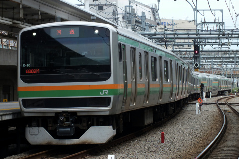 【JR東】E231系コツK10編成 東京総合車両センター出場を大崎駅で撮影した写真