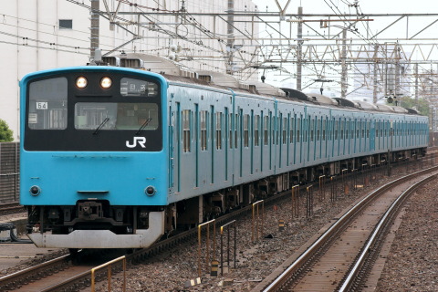 【JR東】201系ケヨK4＋54編成 廃車回送を稲毛駅で撮影した写真