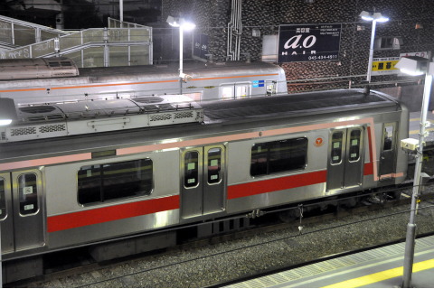 【メトロ】7000系7120F 深夜に東急東横線で試運転を菊名駅付近で撮影した写真
