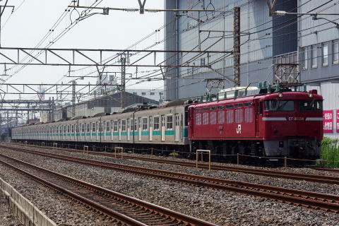 【JR東】203系マト69編成 配給輸送を松戸～北松戸間で撮影した写真