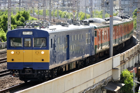 【JR西】113系オカB2編成 野洲へ回送を元町駅付近で撮影した写真