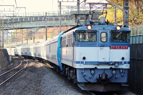 【西武】30000系38114F＋32106F 甲種輸送（2日）を北府中駅で撮影した写真