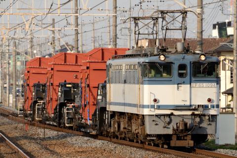 【JR貨】シキ1000形による変圧器輸送を間々田駅で撮影した写真