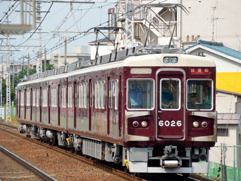 【阪急】6000系6026F 出場試運転を総持寺駅で撮影した写真