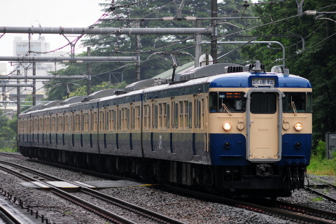 【JR東】115系トタM40編成 山手貨物線で乗務員訓練を原宿駅で撮影した写真