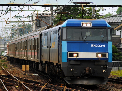【富士急】6000系3両＋205系2両 甲種輸送を豊田駅で撮影した写真
