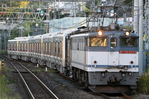 【新京成】N800形838F 甲種輸送を小田原駅で撮影した写真