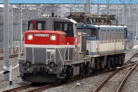 【JR貨】EF81-454 小倉車両所入場を西小倉駅で撮影した写真
