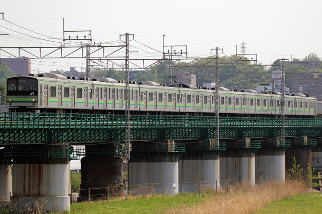 【JR東】205系クラＨ23編成 京葉車両センターへ疎開を日野～立川間で撮影した写真