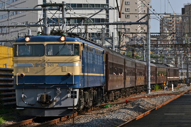 【JR東】EF64-1001/EF65-501牽引YYフェスタ号を品川駅で撮影した写真