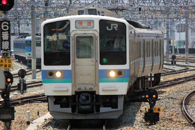 【JR東】篠ノ井線臨時快速列車を長野駅で撮影した写真