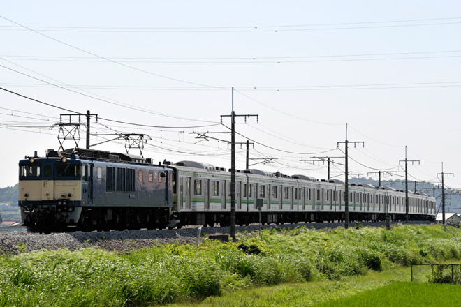 【JR東】205系クラH25編成新津へ配給輸送を渋川～八木原で撮影した写真
