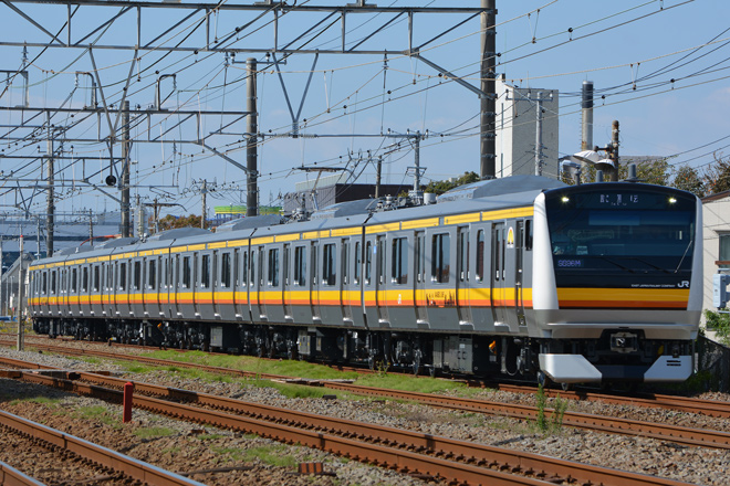 【JR東】E233系8000番代N7編成 試運転を辻堂～藤沢間で撮影した写真