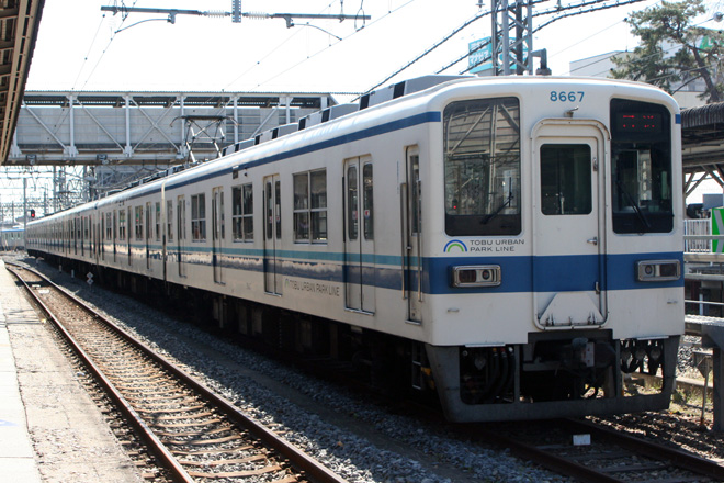 【東武】野田線8191F+8567F 廃車回送を春日部駅で撮影した写真