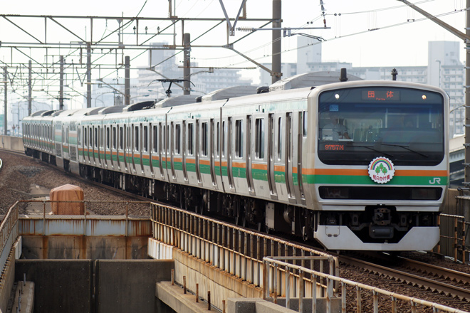 【JR東】E231系U532編成使用の虹の架け橋号を舞浜駅で撮影した写真