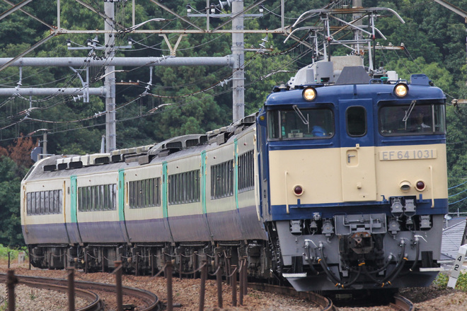 【JR東】485系R22編成廃車回送を日野～豊田間で撮影した写真