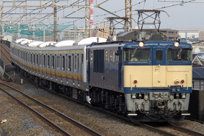 【JR東】 E233系8000番台 ナハN35編成 配給輸送を西浦和駅で撮影した写真
