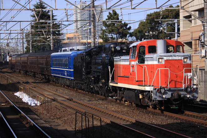 【JR東】D51-498＋オヤ12-1＋旧客 木更津へ配給を西千葉駅で撮影した写真