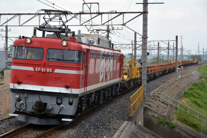 【JR東】EF81-95牽引 新津工臨運転を吉川駅で撮影した写真