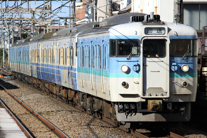 【JR東】115系L99+N3編成 大宮総合車両センターへ回送を桶川駅で撮影した写真
