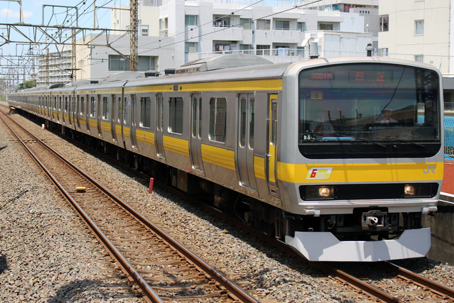 【JR東】E231系ミツB5編成 京葉車両センターへ回送を新松戸駅で撮影した写真