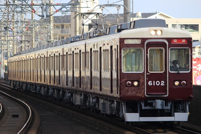 【能勢電】6000系6002F 返却回送を池田駅で撮影した写真