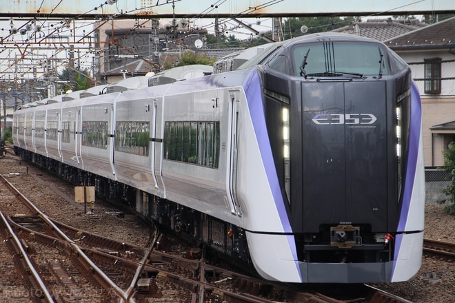【JR東】E353系モトS113編成 総合車両製作所出場を豊田駅で撮影した写真