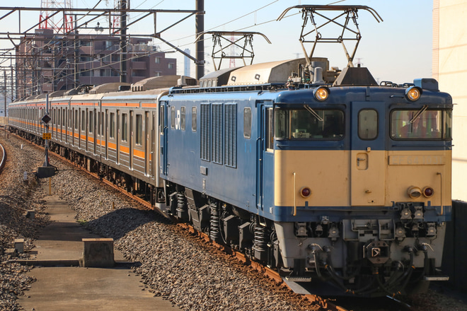 【JR東】205系ケヨM26編成 ジャカルタ譲渡配給を西船橋駅で撮影した写真