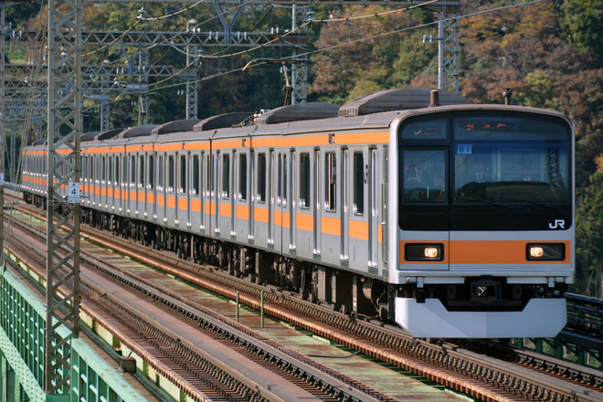 【JR東】209系元マト81編成中央本線で試運転を鳥沢～猿橋間で撮影した写真