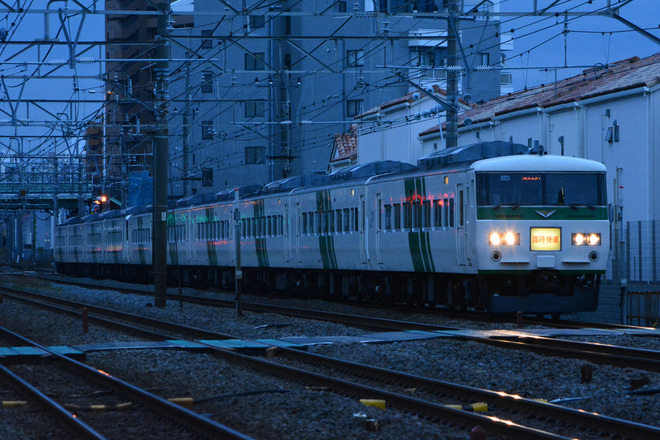 【JR東】「湘南国際マラソン」開催に伴う臨時列車運転を藤沢～辻堂間で撮影した写真